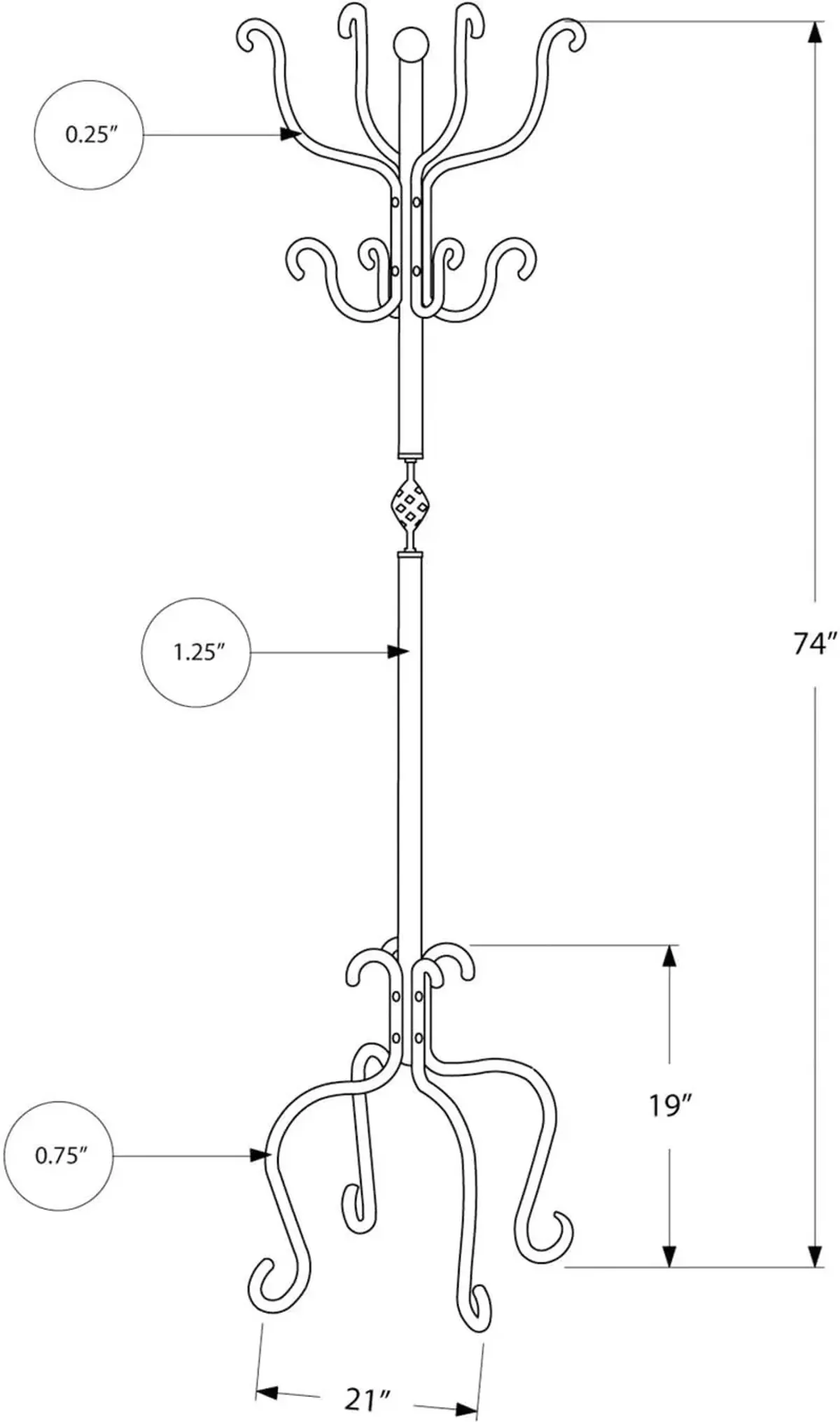 Creswell Coat Rack