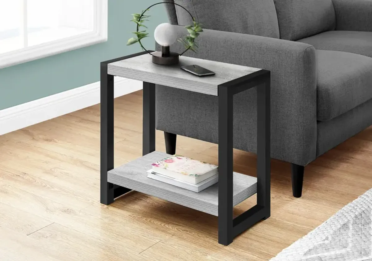 Doran End Table - Gray/Black