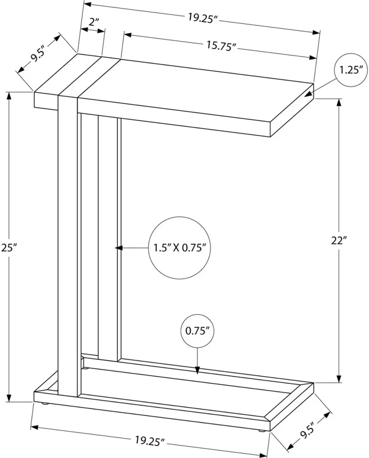 Halton C-Table - Black