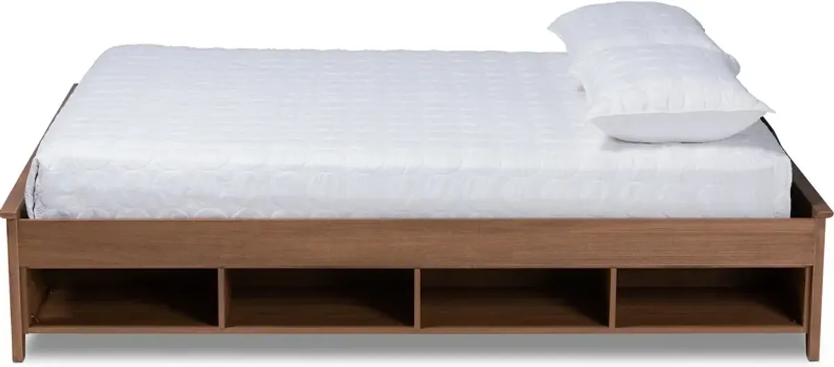 Felizia Queen Platform Bed - Ash Walnut