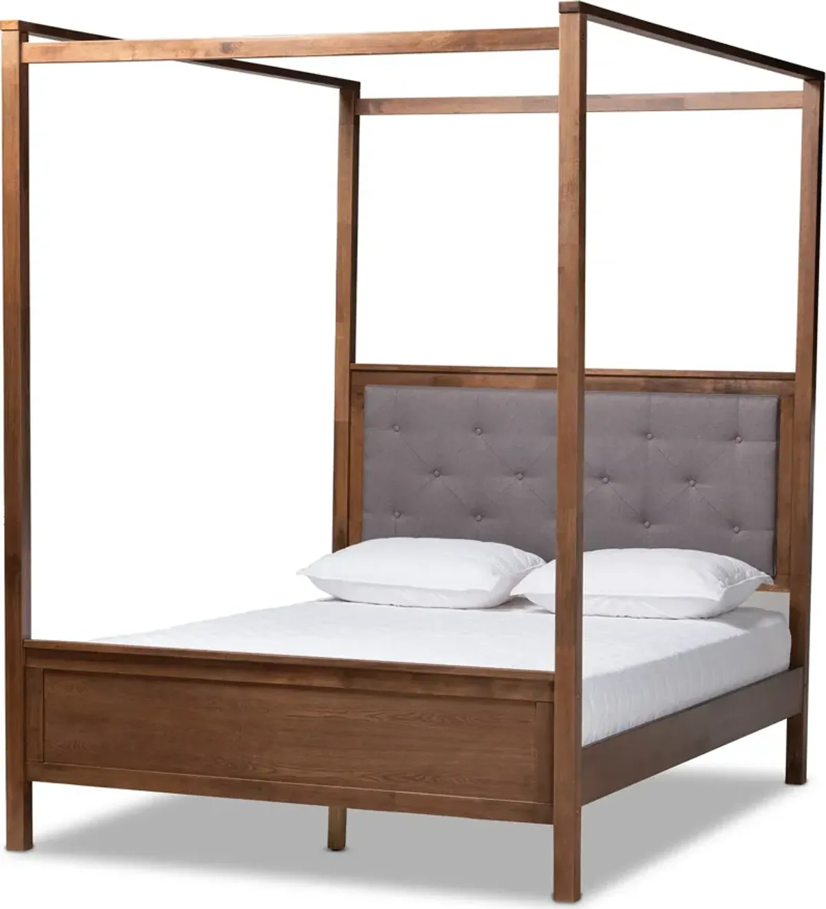 Alejandra Queen Upholstered Platform Canopy Bed