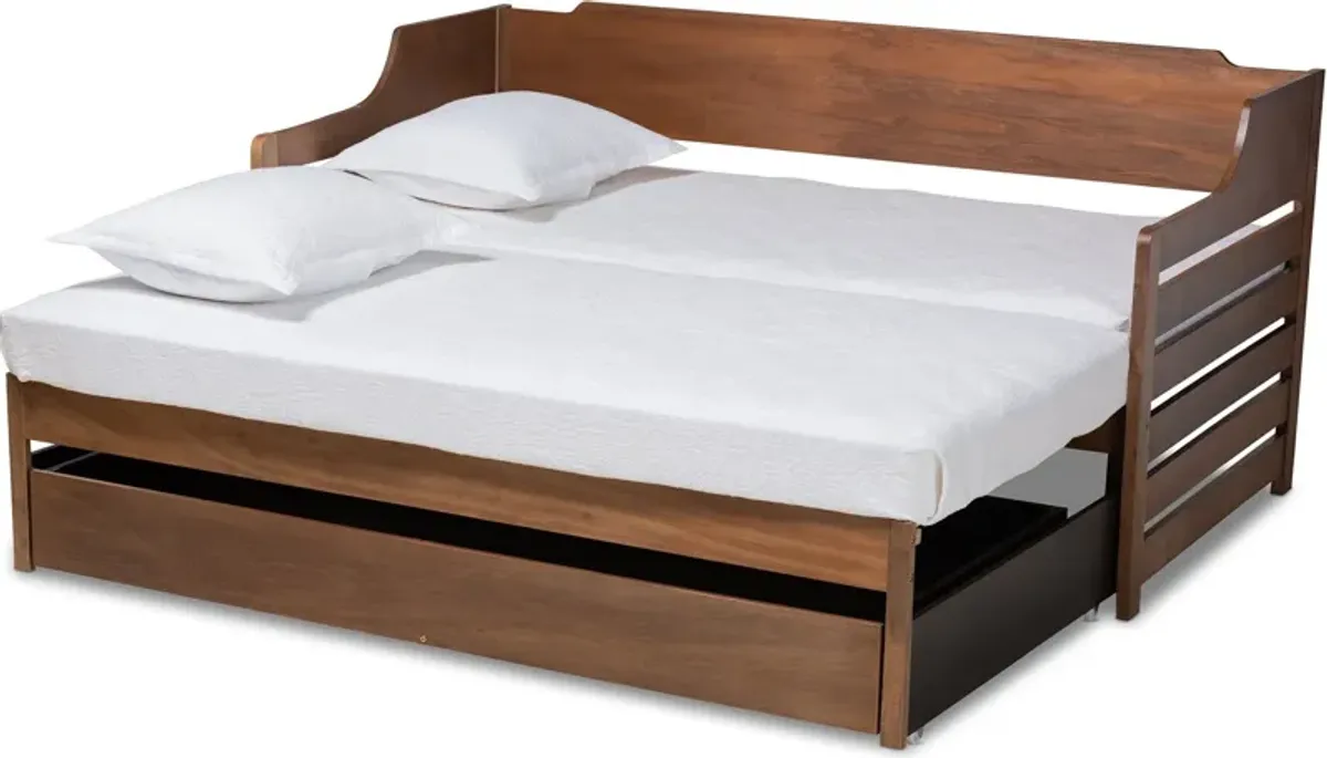 Saskia Expandable Twin Storage Daybed - Walnut