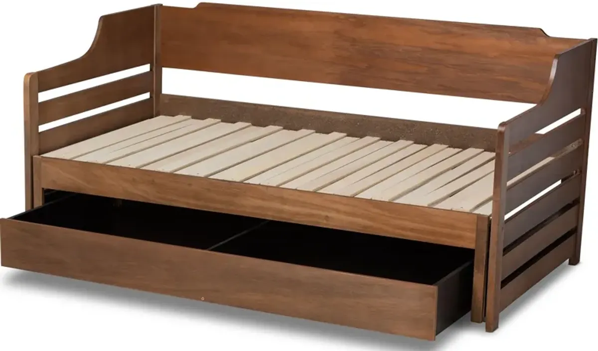 Saskia Expandable Twin Storage Daybed - Walnut