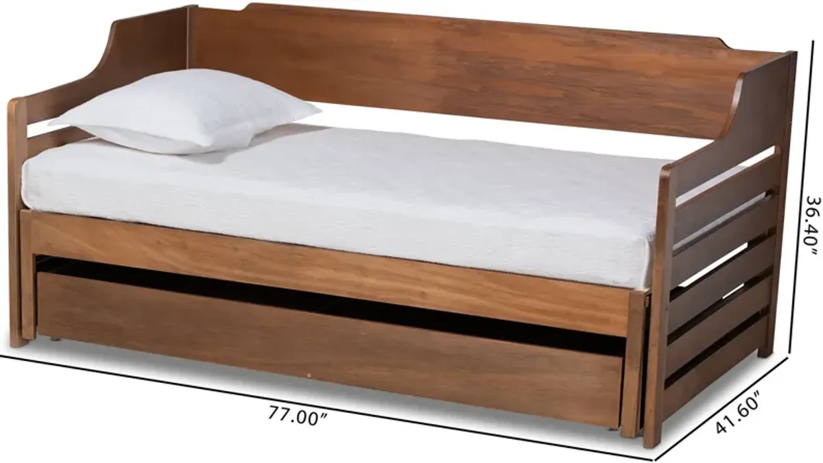 Saskia Expandable Twin Storage Daybed - Walnut