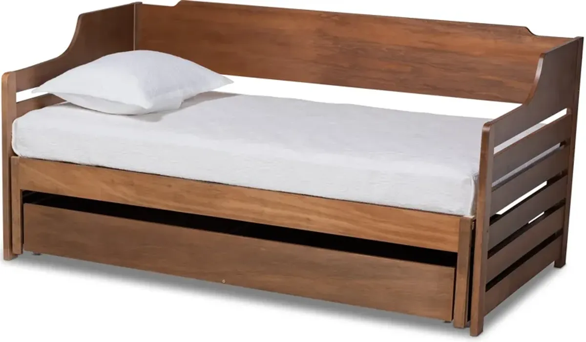 Saskia Expandable Twin Storage Daybed - Walnut