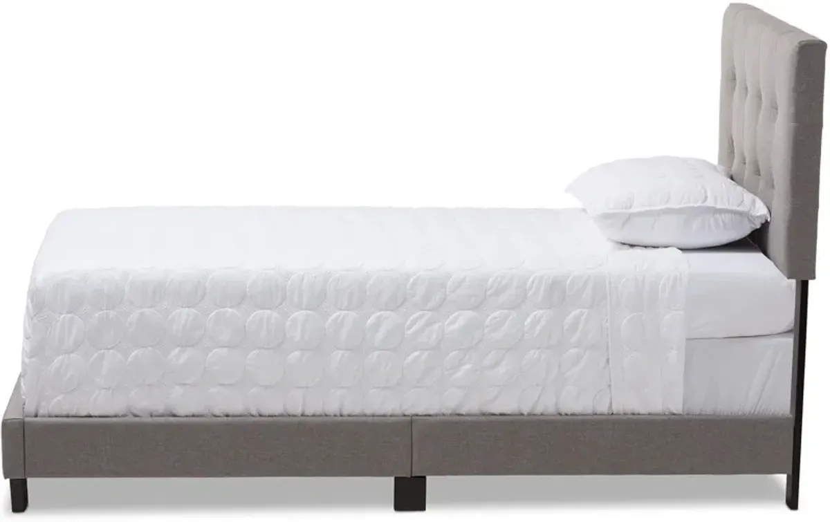 Zanab Twin Upholstered Bed - Gray