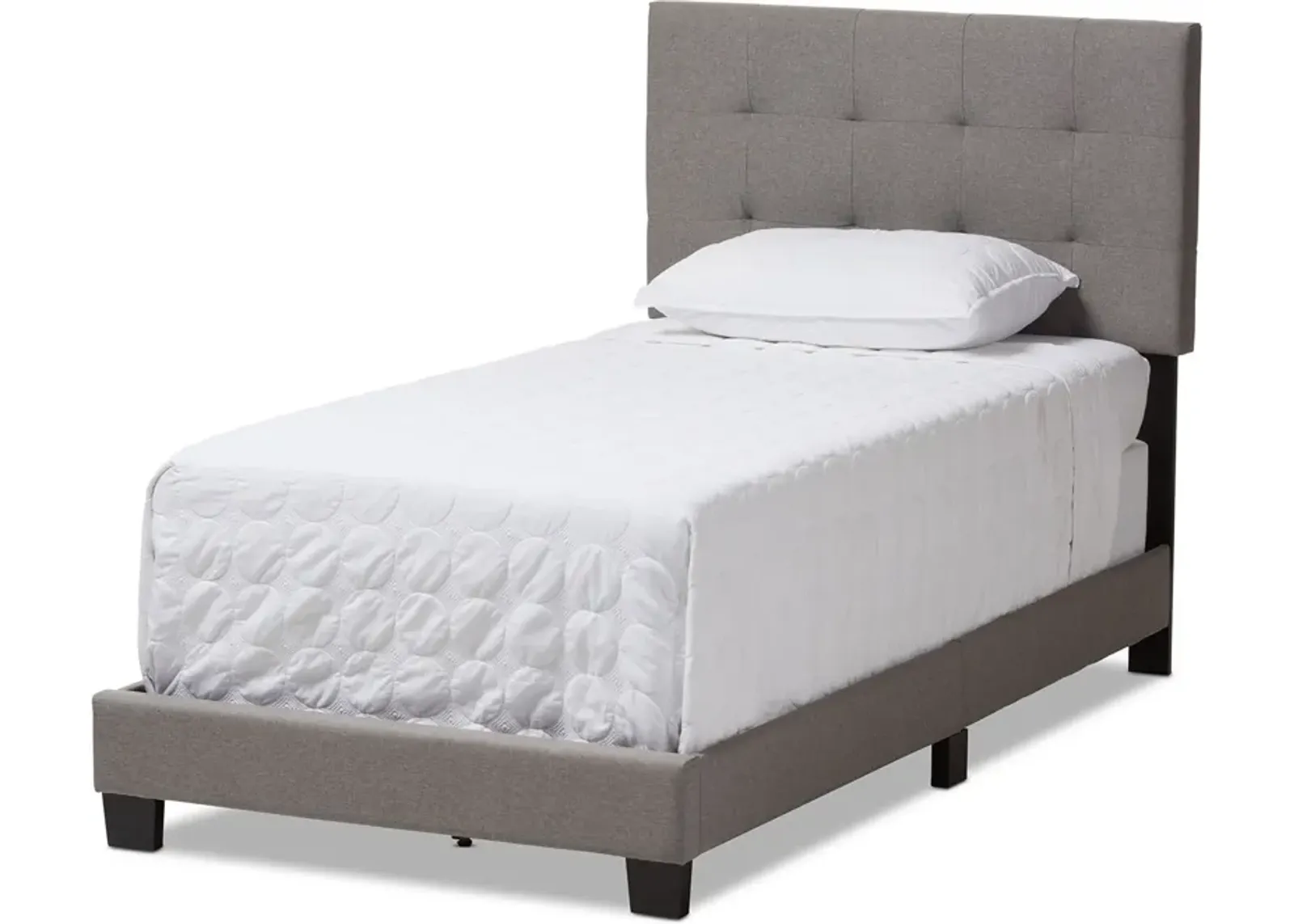 Zanab Twin Upholstered Bed - Gray