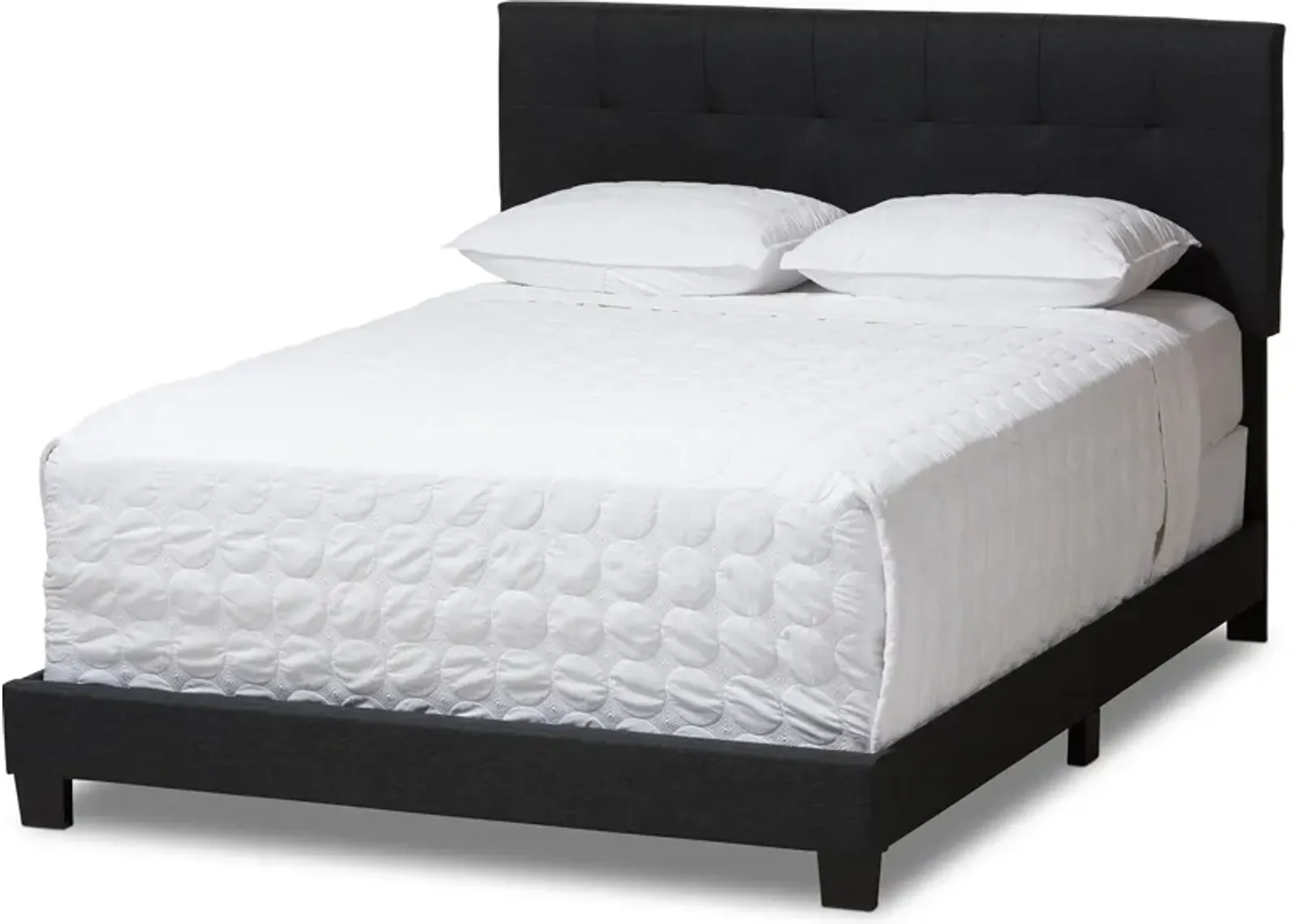 Zanab Full Upholstered Bed - Dark Grey