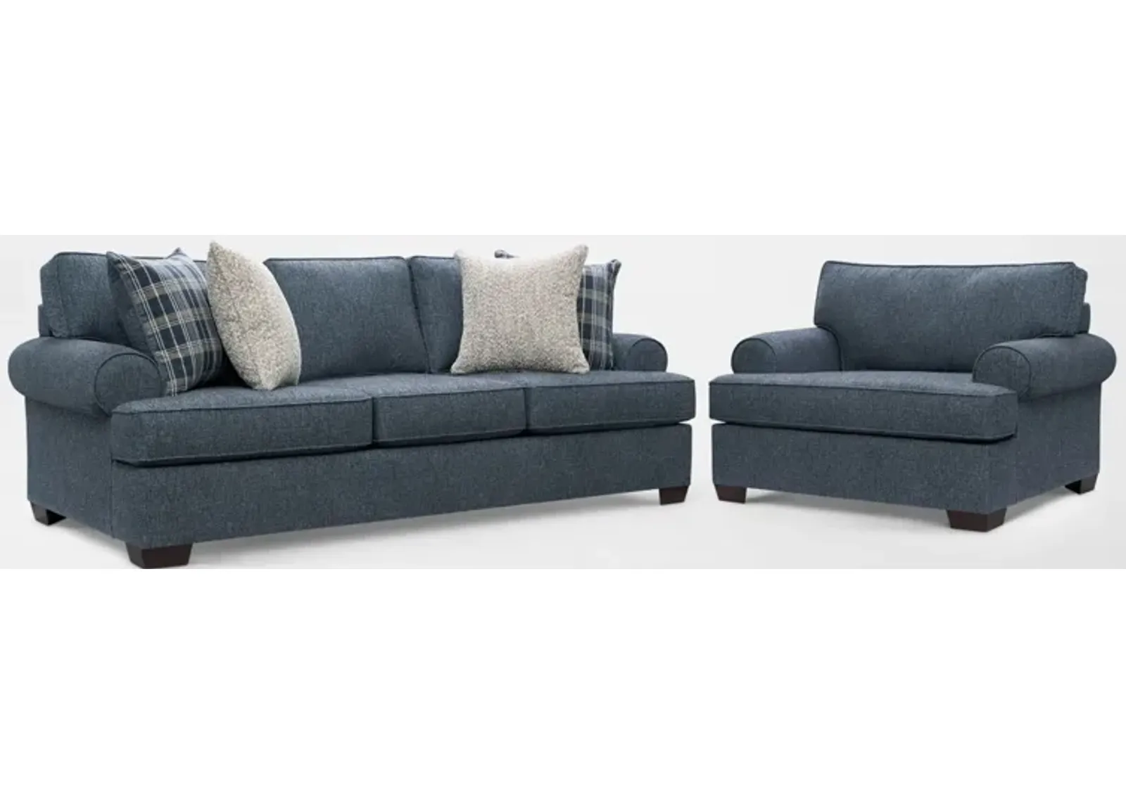 Emory Sofa and Chair - Navy