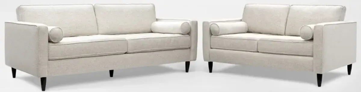 Brie Sofa and Loveseat Set - Beige