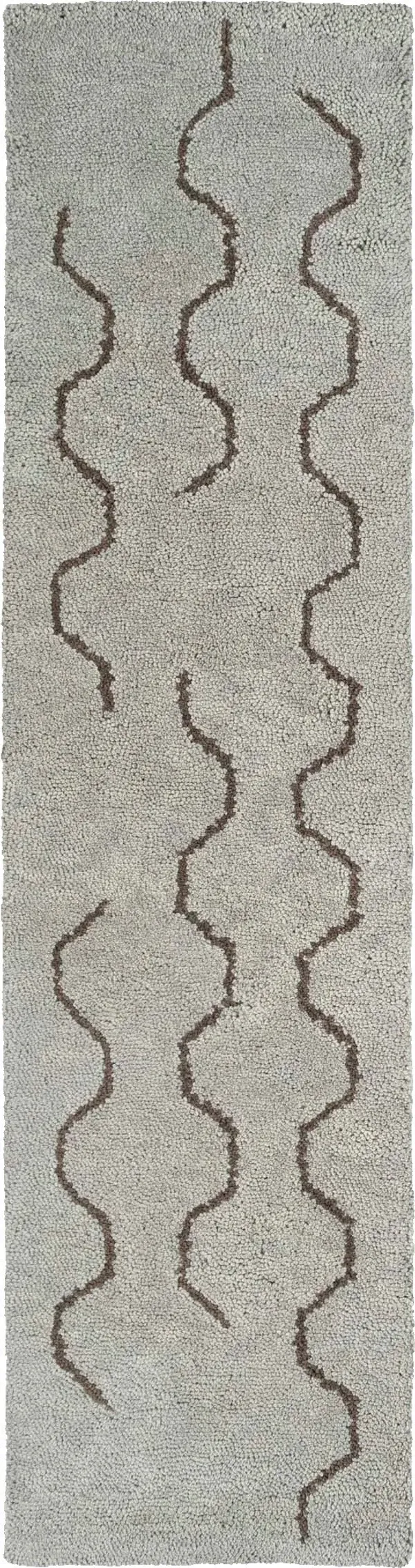 Ardor 2'x 8' Runner Rug - Silver Waves