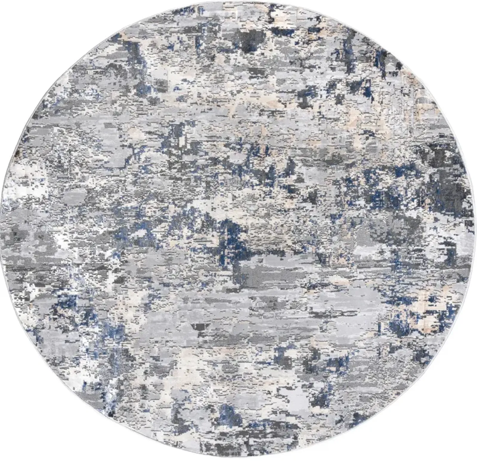 Branford 5' Round Area Rug - Gray