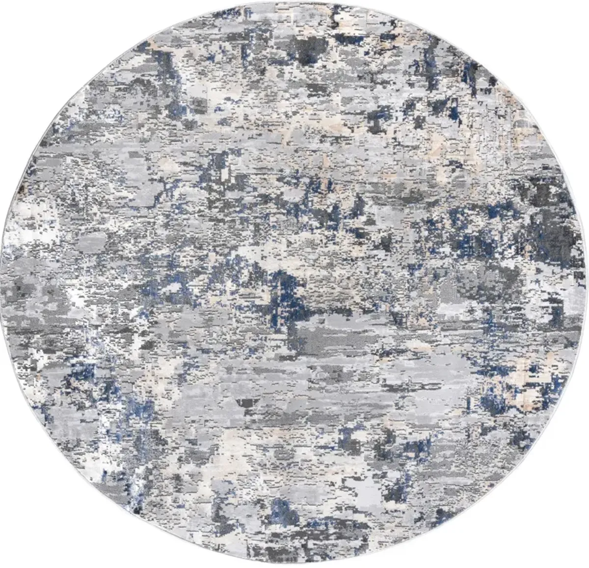 Branford 8' Round Area Rug - Gray