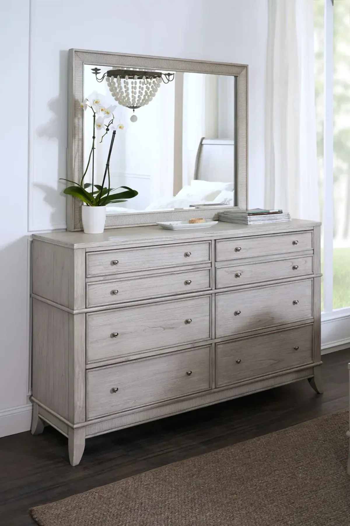 Hazel Dresser and Mirror - Water White