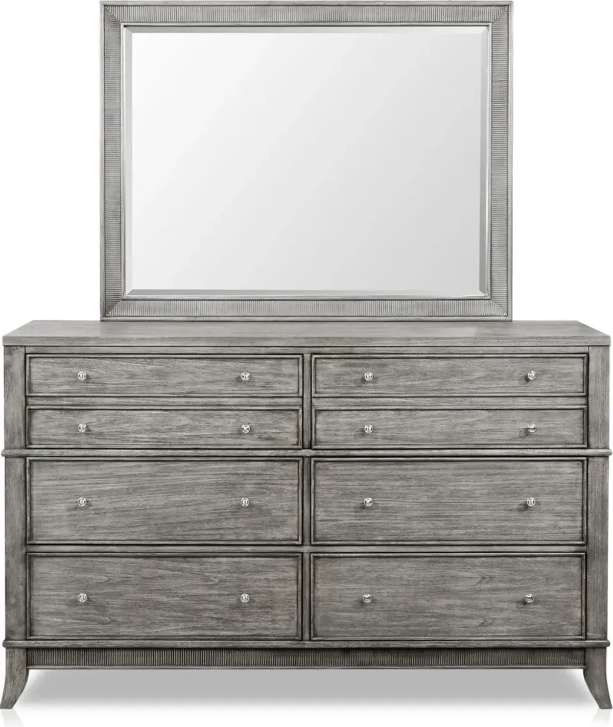 Hazel Dresser and Mirror - Gray