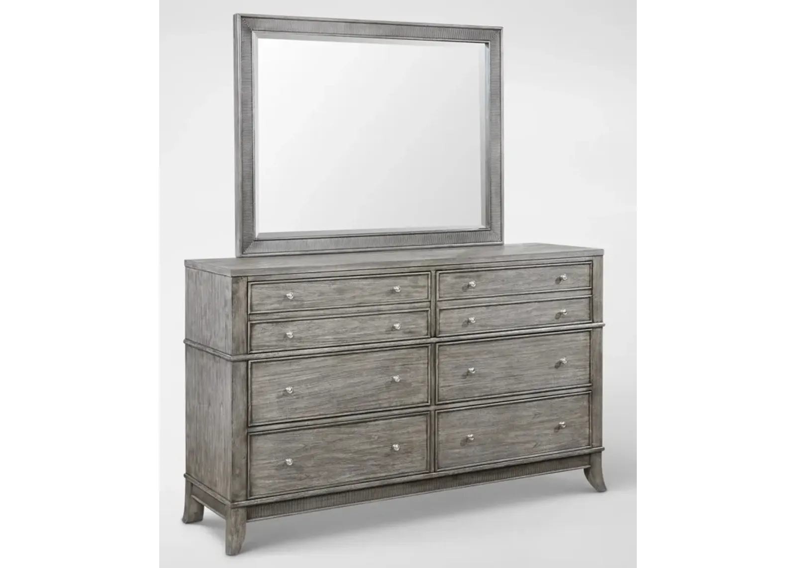 Hazel Dresser and Mirror - Gray