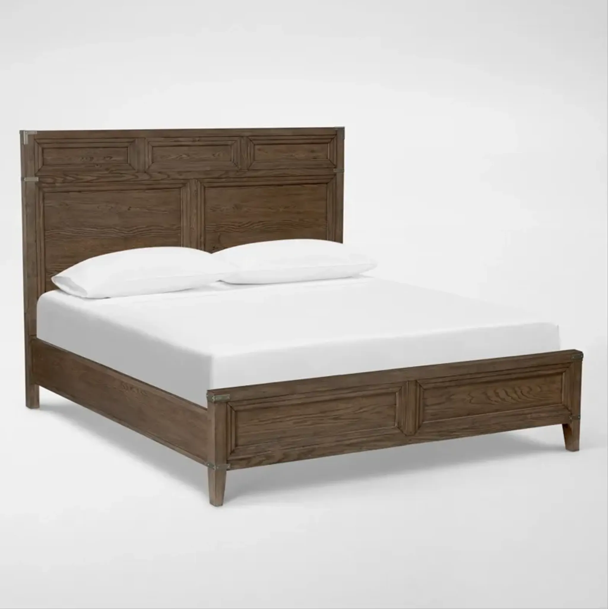 Madrid 5-Piece King Bedroom Set with Dresser and Mirror - Oak ...