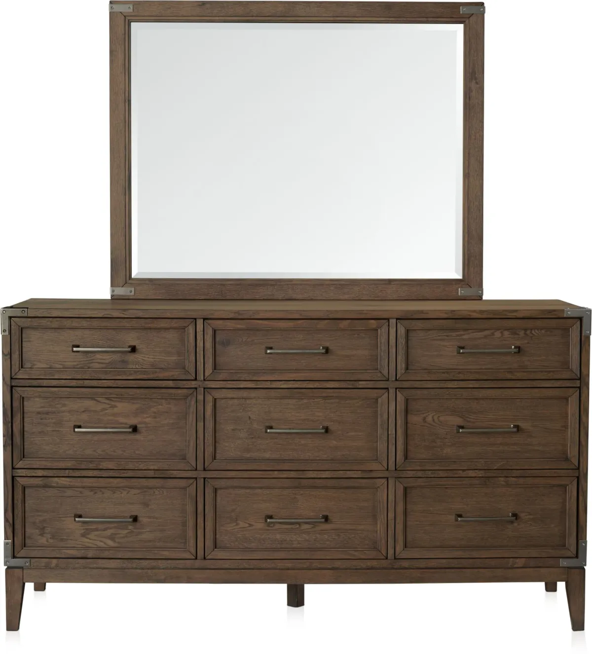 Madrid Dresser & Mirror - Oak