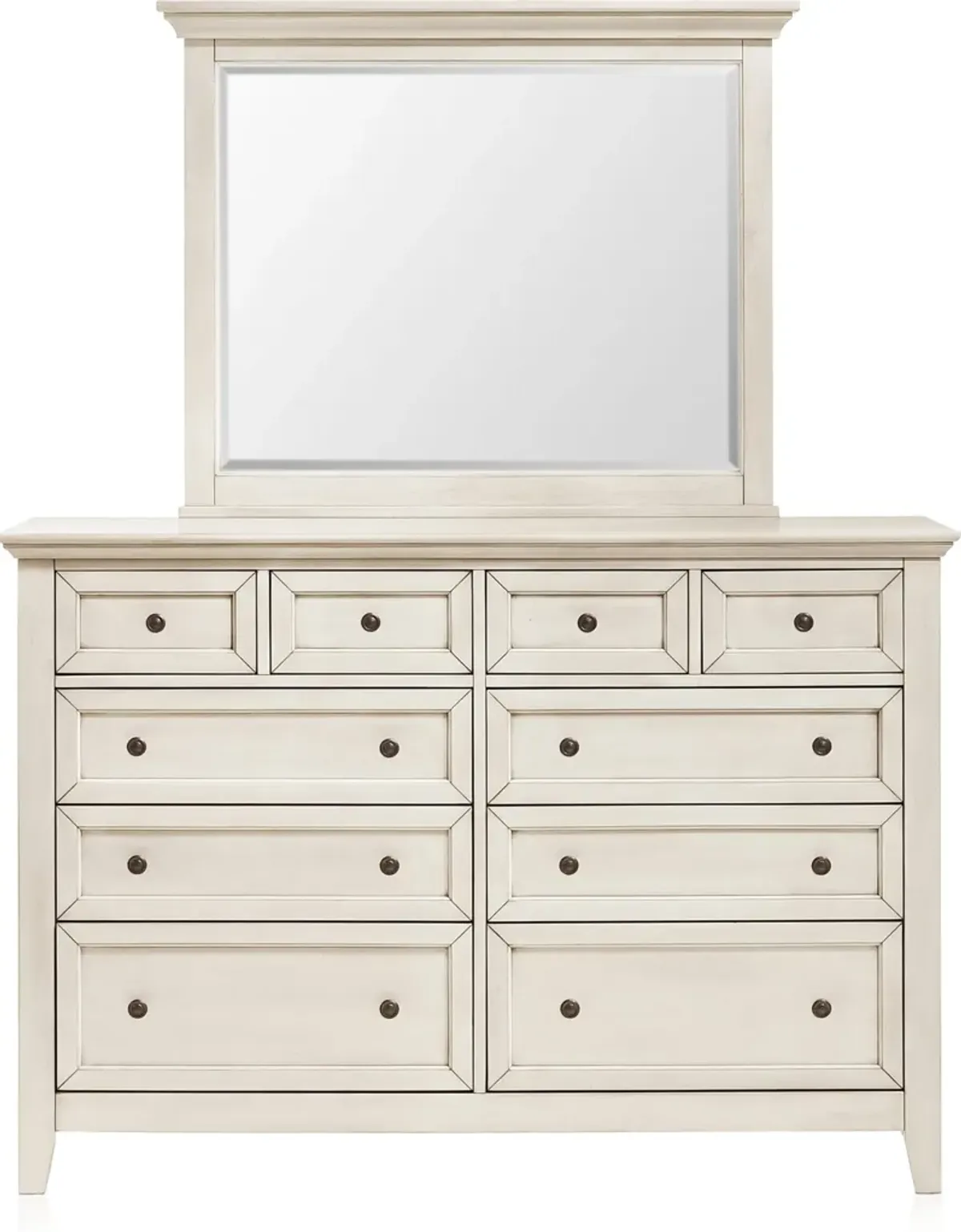 Lincoln Dresser and Mirror - White