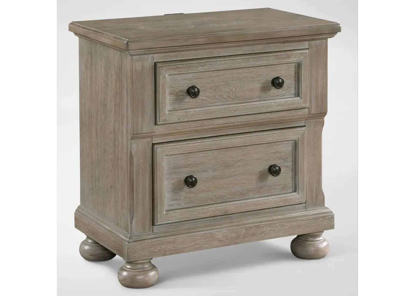 Hanover Nightstand with USB Charging - Taupe