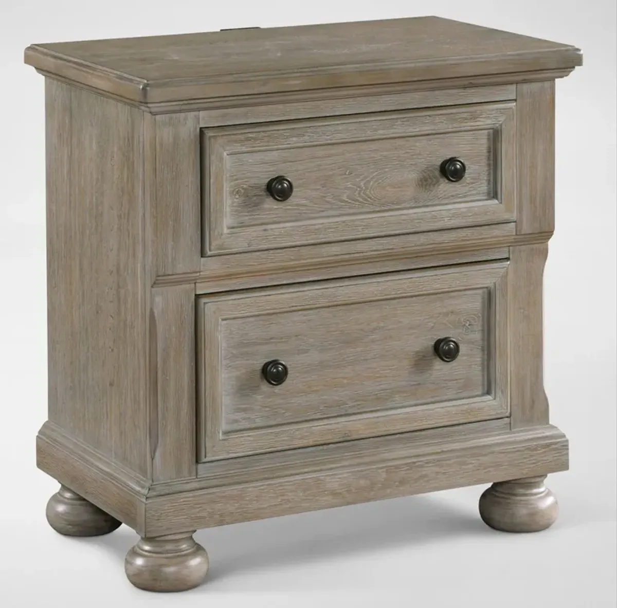 Hanover Nightstand with USB Charging - Taupe