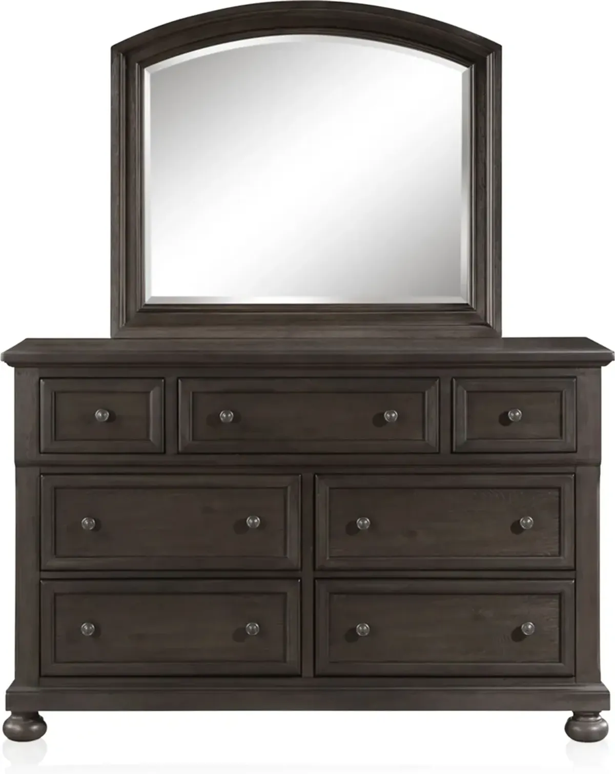 Hanover 5-Piece Storage Sleigh Queen Bedroom Set with Dresser and Mirror - Tobacco