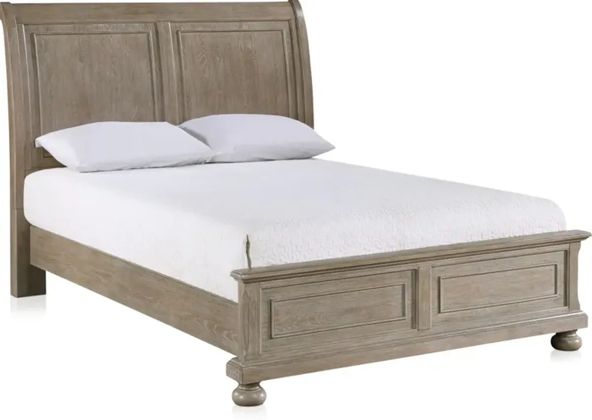 Hanover Youth Full Sleigh Bed - Taupe