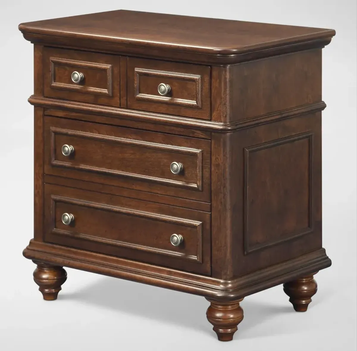 Charleston Nightstand with USB Charging - Tobacco