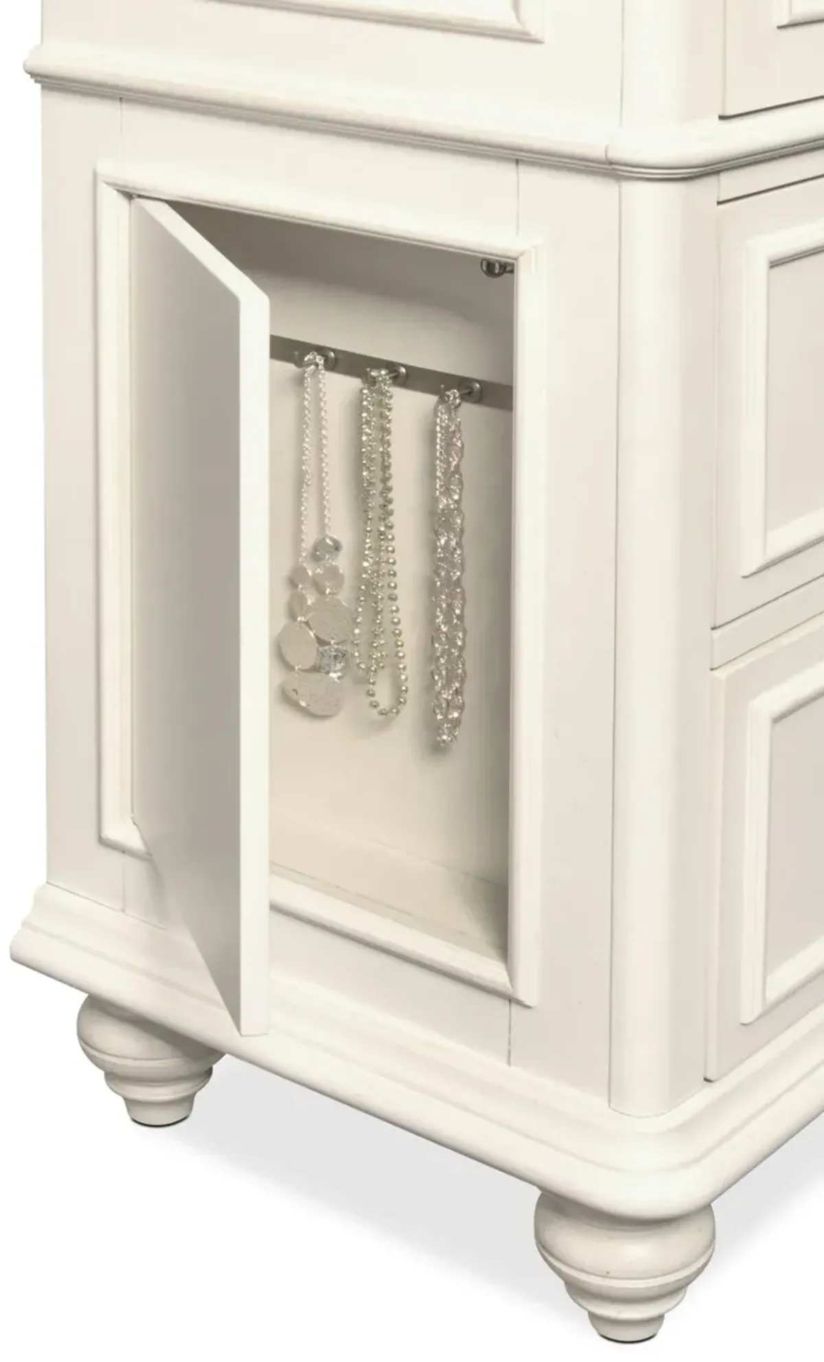 Charleston Dresser and Mirror - White