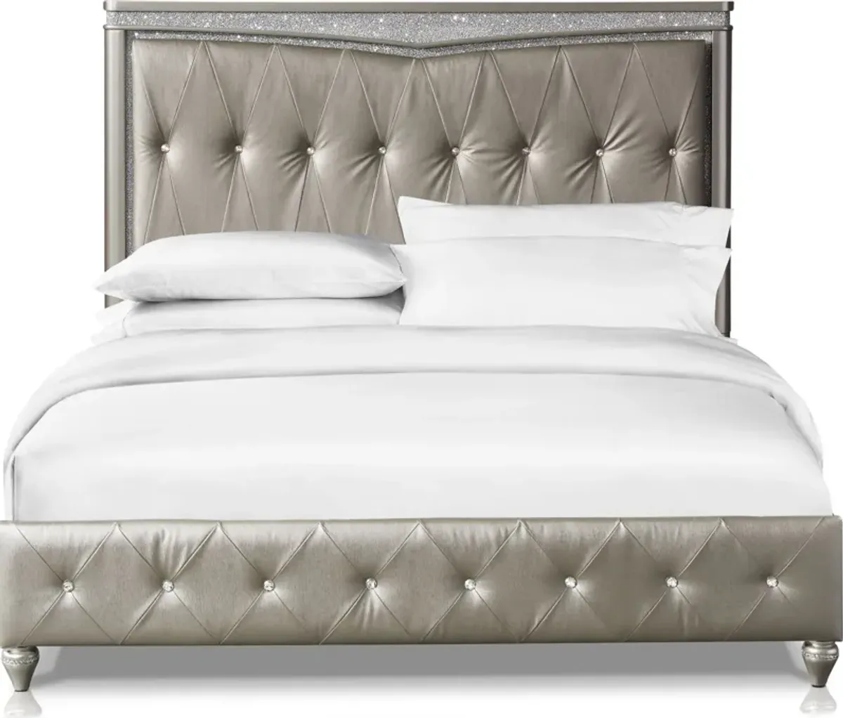 Posh Upholstered Queen Bed