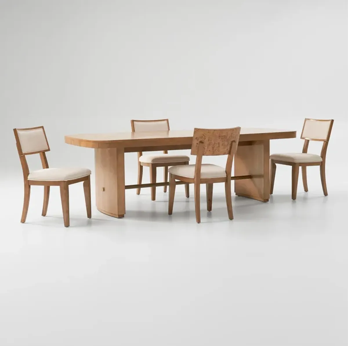 Milan Dining Table and 4 Side Chairs - Blonde