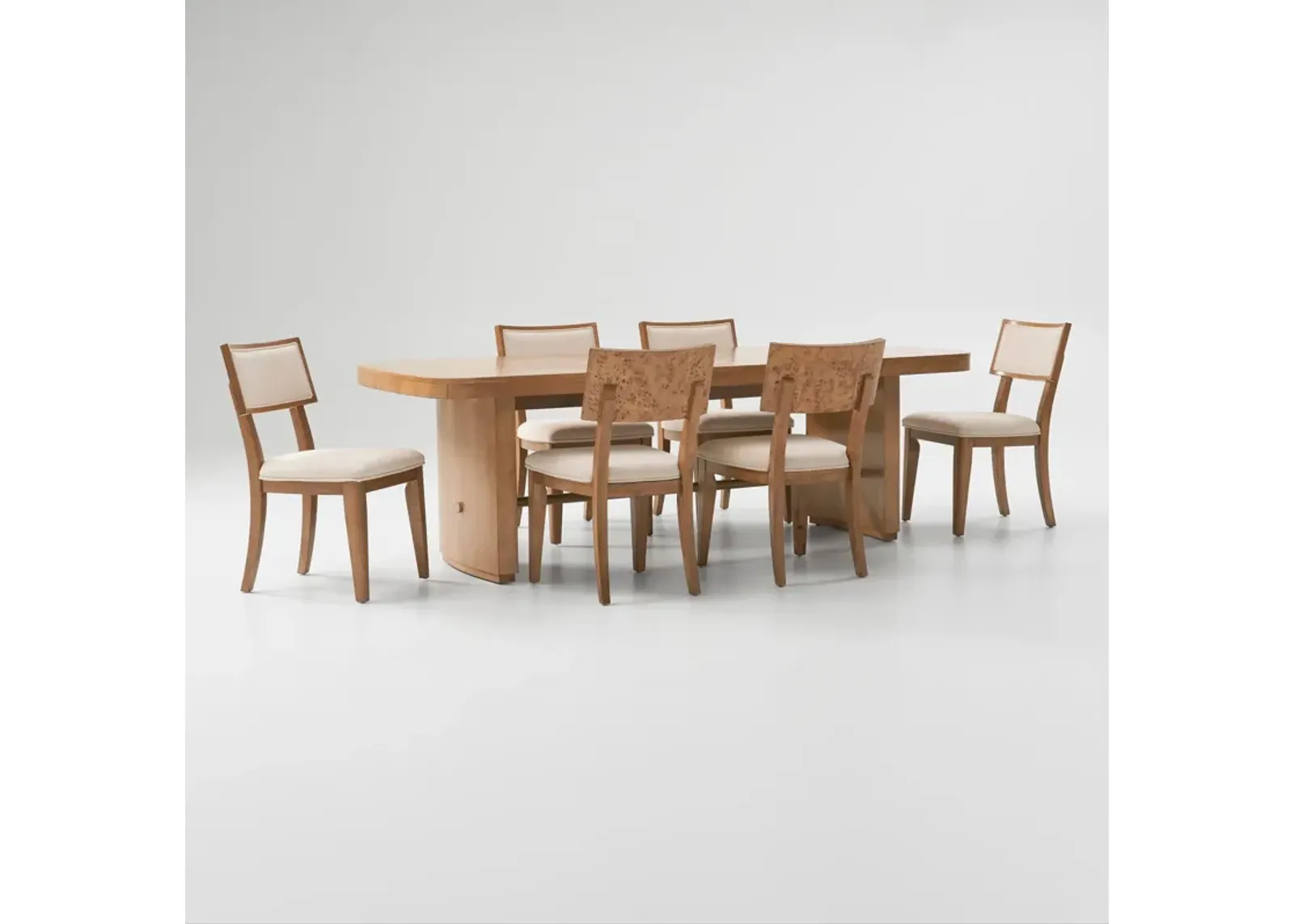 Milan Dining Table and 6 Side Chairs - Blonde