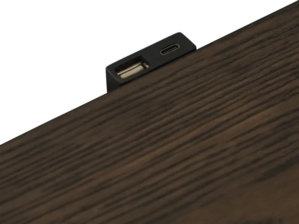 Asheville Nightstand with USB Charging - Tobacco