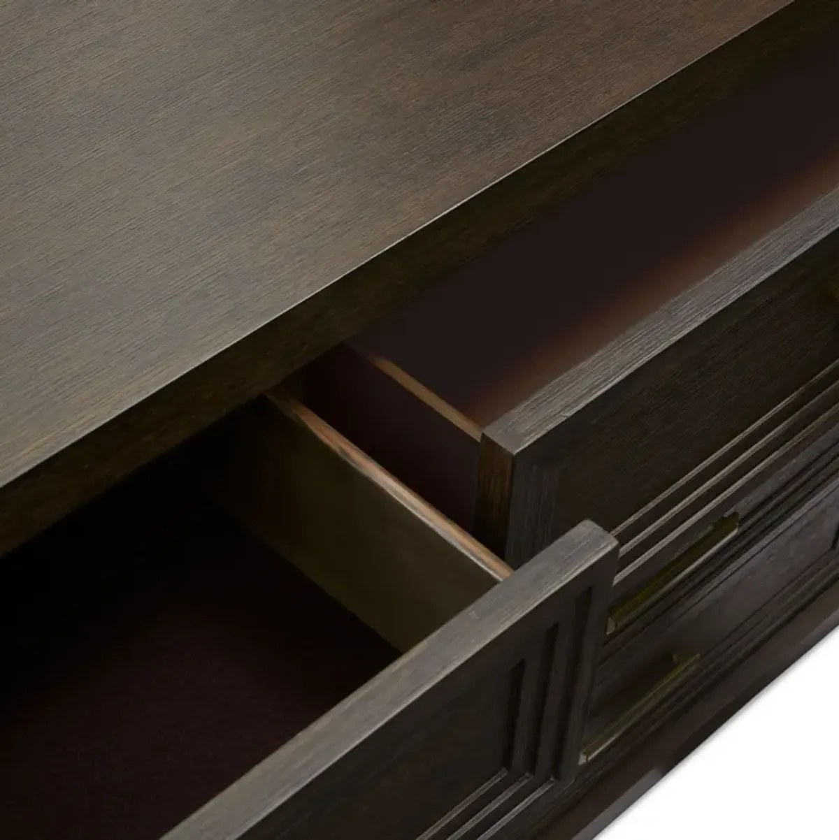 Arielle 5-Piece King Bedroom Set with Panel Bed, Dresser and Mirror - Tobacco