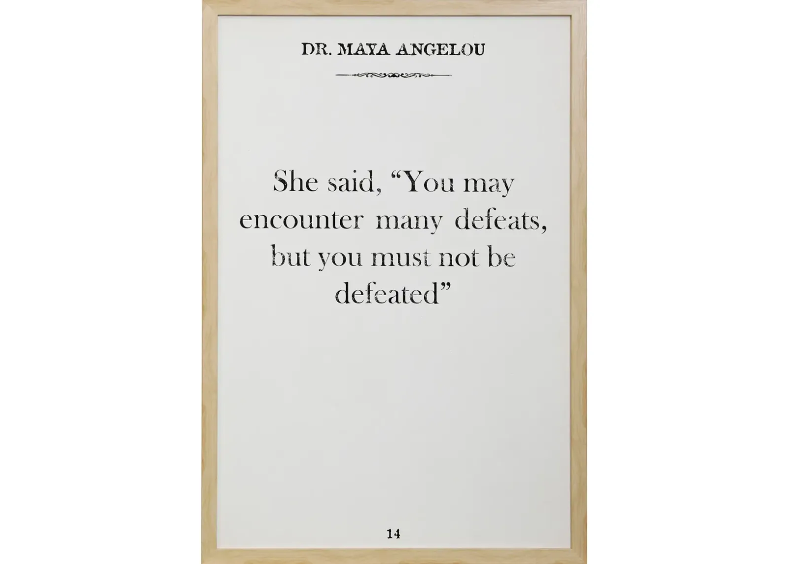 Maya Angelou Quote38'' x 26'' Wall Art