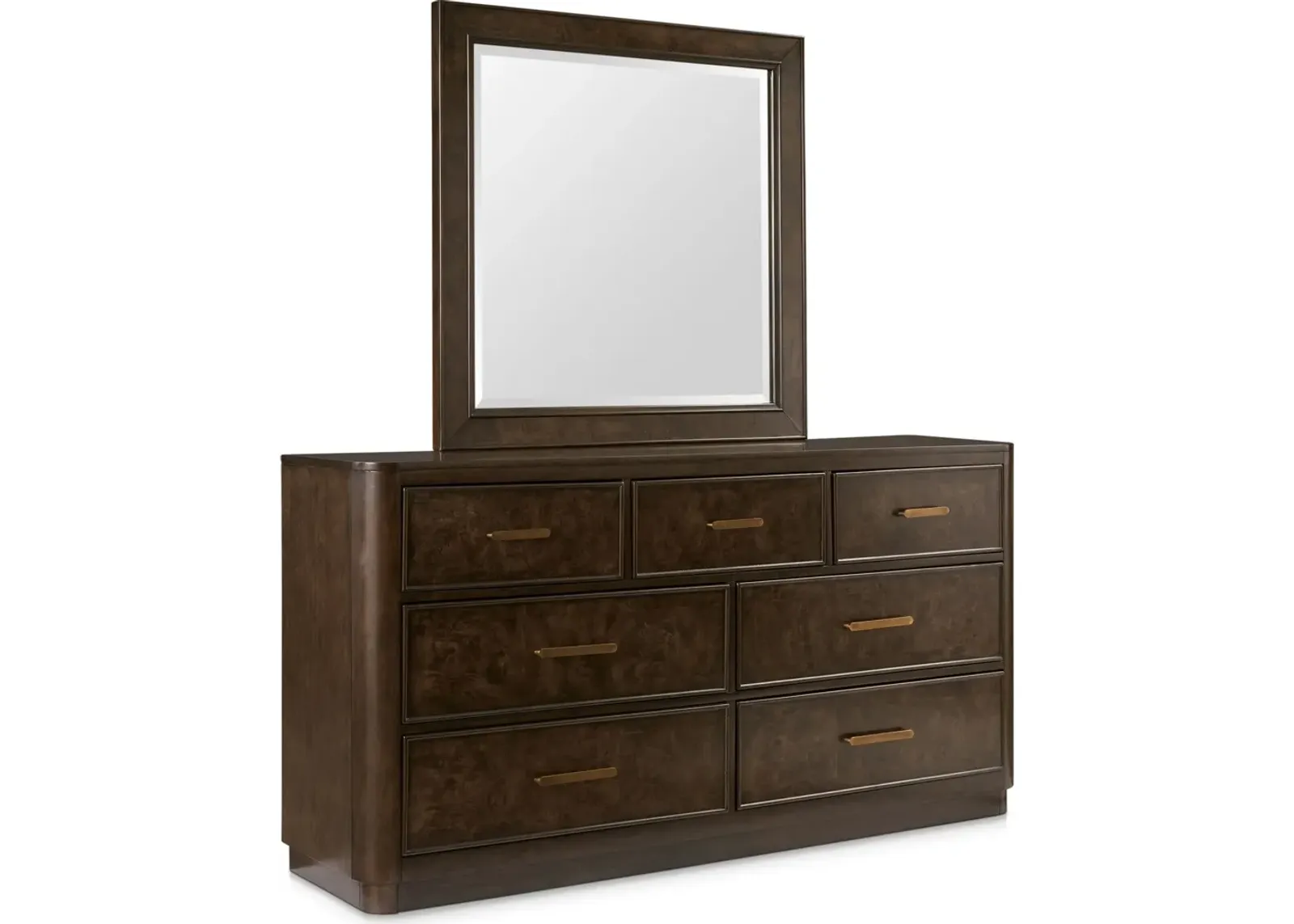 Milan Dresser and Mirror - Espresso