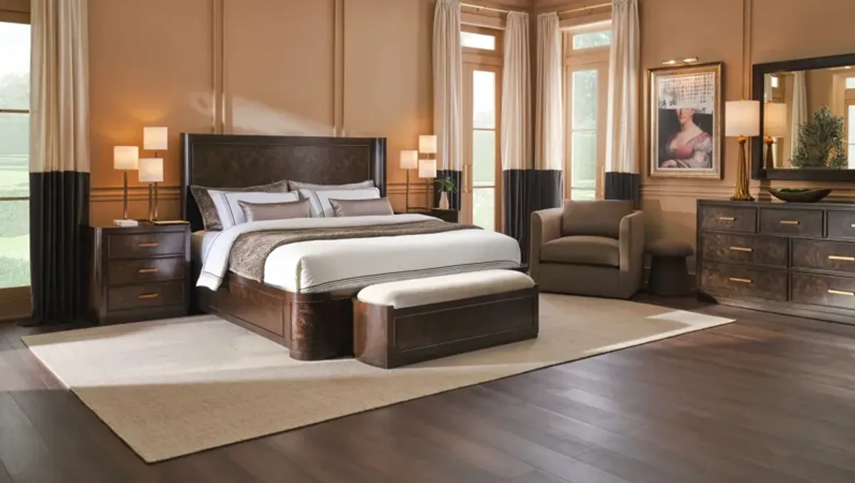 Milan Queen Panel Bed - Espresso