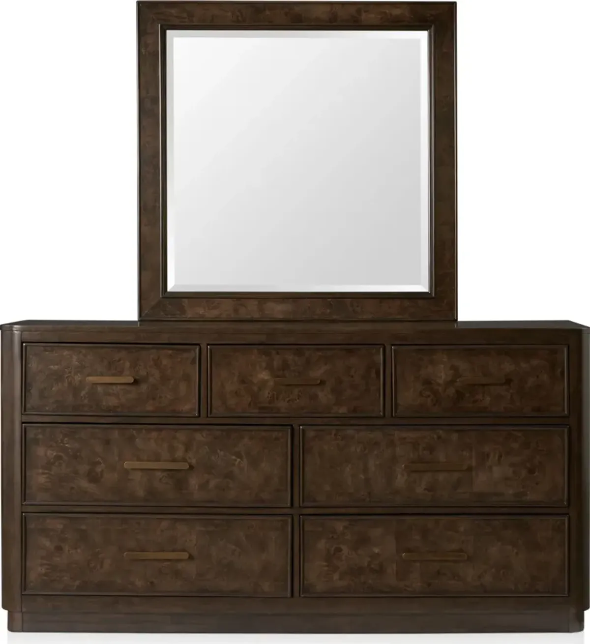 Milan 5-Piece Queen Panel Bedroom Set with Dresser and Mirror - Espresso