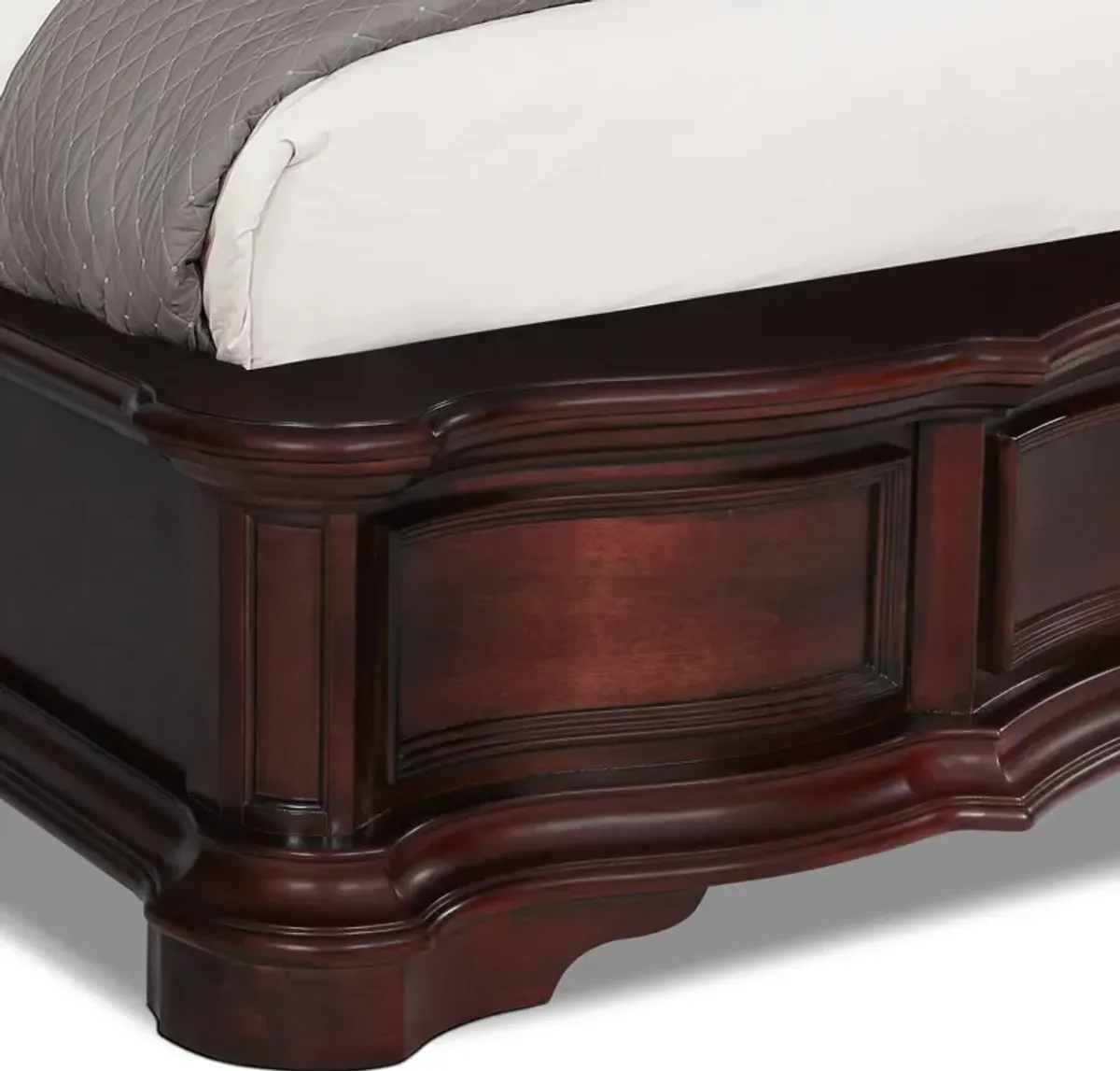 Gramercy Park 6-Piece Queen Bedroom Set with Nightstand, Dresser and Mirror - Mahogany