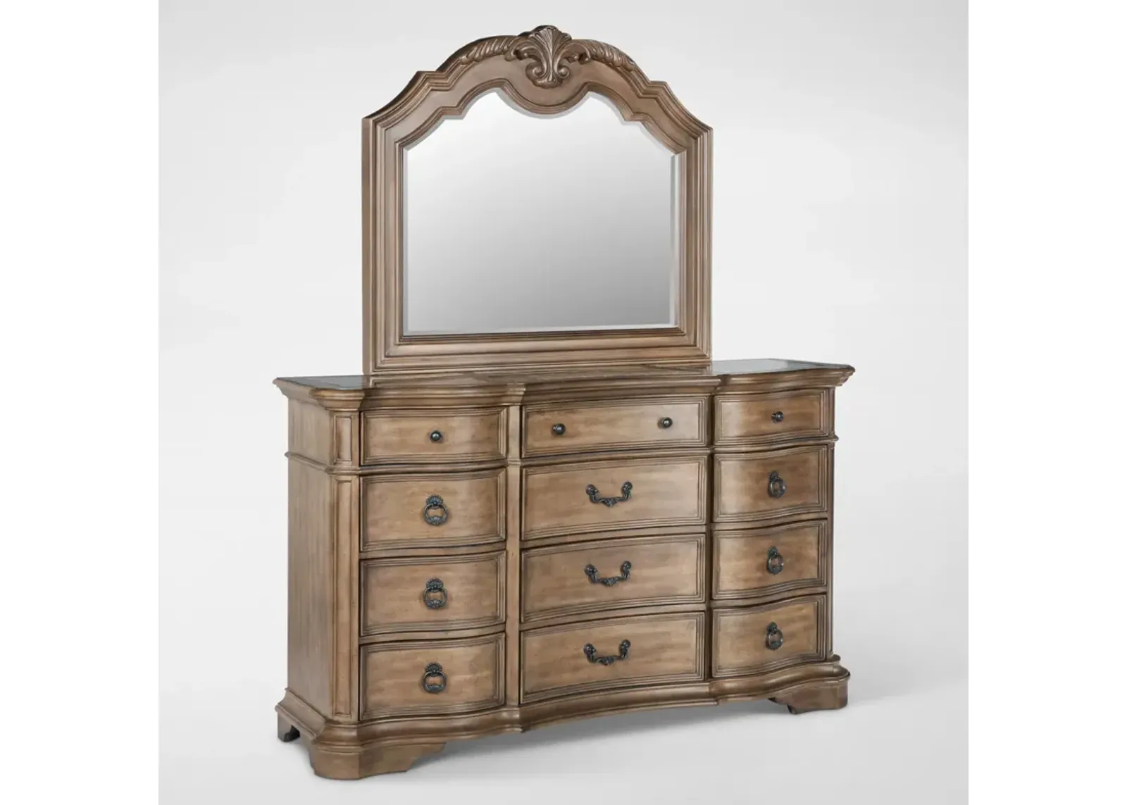 Gramercy Park Dresser and Mirror - Sandstone