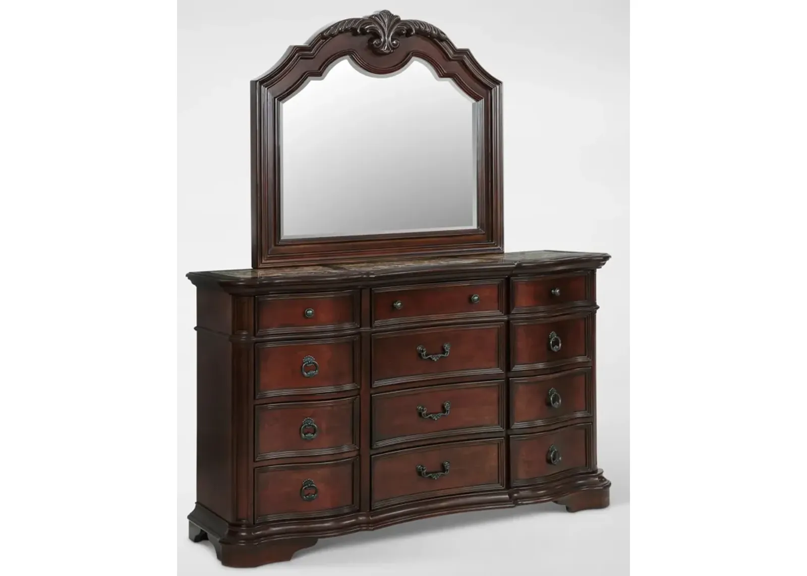 Gramercy Park Dresser and Mirror - Mahogany