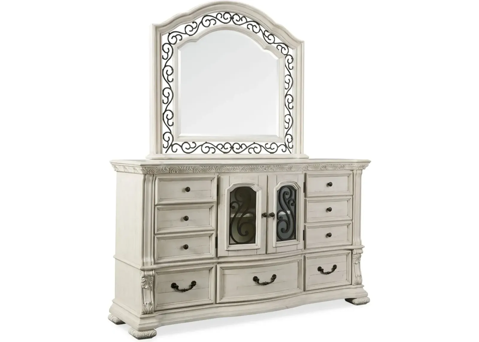 Tuscany Dresser and Mirror - Alabaster