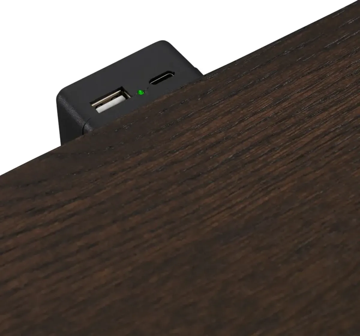 Santa Monica Nightstand With USB Charging - Chestnut