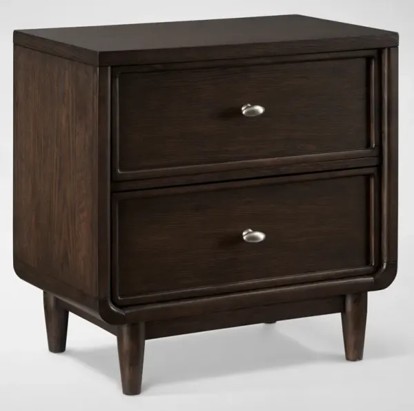 Santa Monica Nightstand With USB Charging - Chestnut