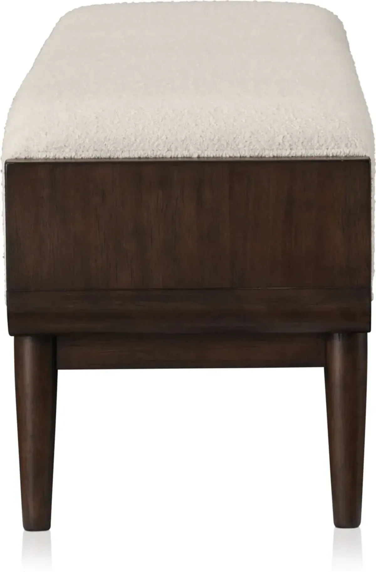 Santa Monica Upholstered Bench - Chestnut