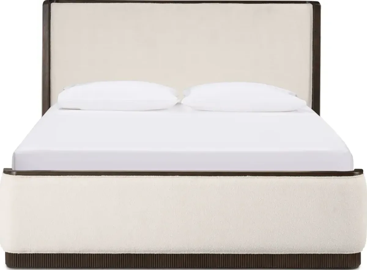 Santa Monica Queen Upholstered Bed - Chestnut