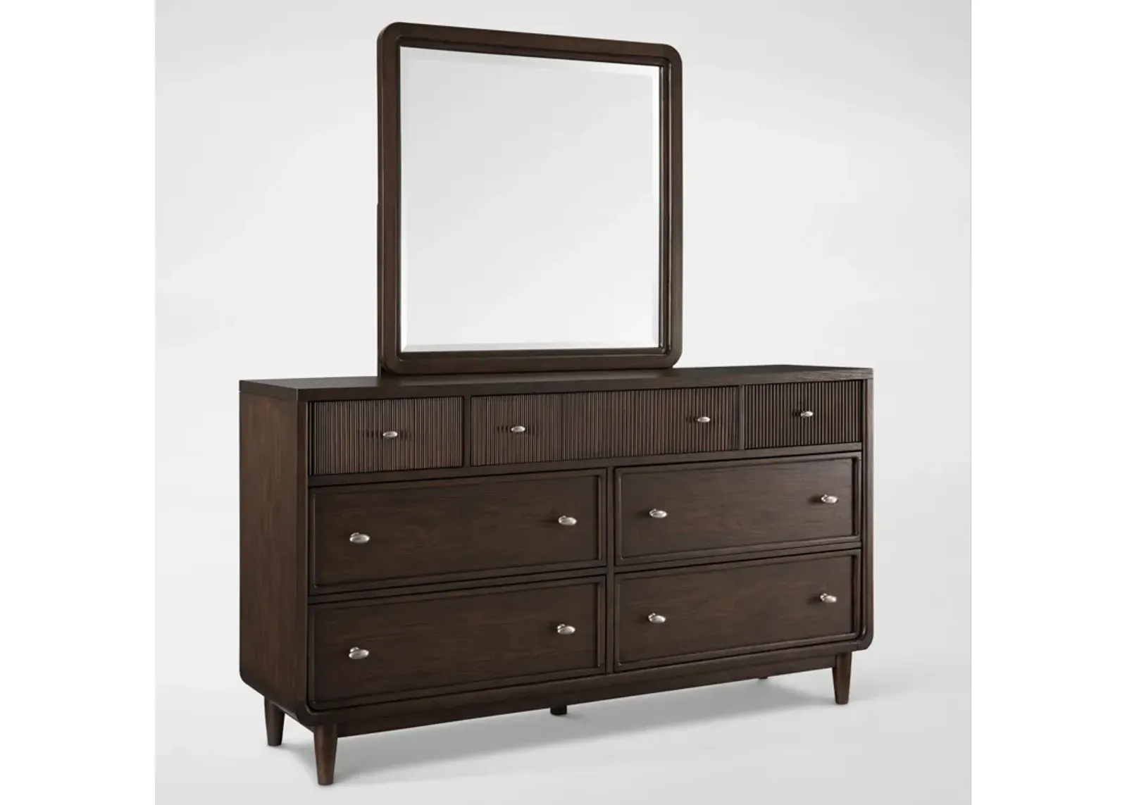 Santa Monica Dresser and Mirror - Chestnut