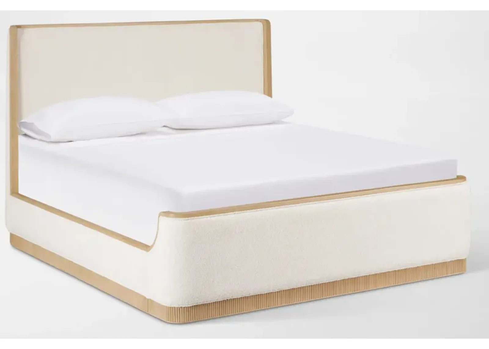 Santa Monica Queen Upholstered Bed - Natural