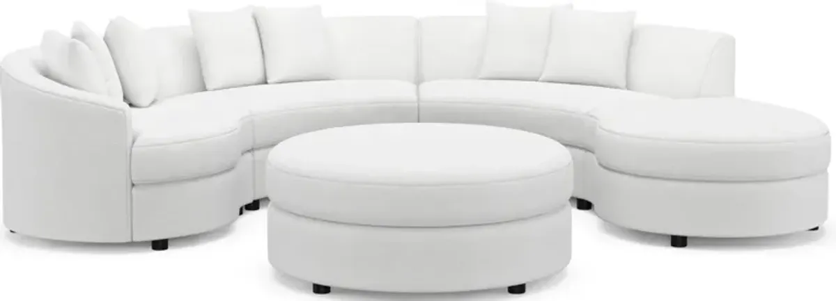 Allegra 4-Piece Sectional with Right-Facing Chaise and Ottoman