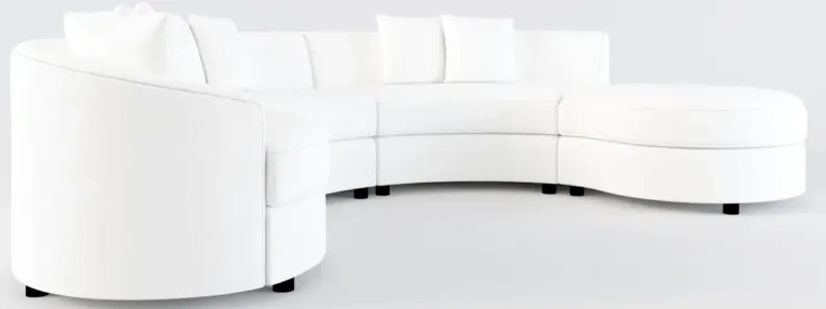 Allegra 4-Piece Sectional with Right-Facing Chaise and Ottoman